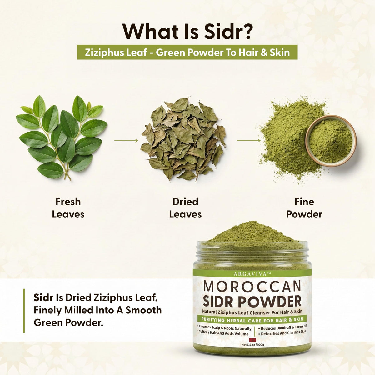 Argaviva Sidr Powder paste mixing ready for rinse-off scalp treatment.