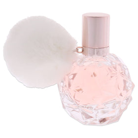 Ari packaging display by Ariana Grande featuring the Eau de Parfum, gift-ready.