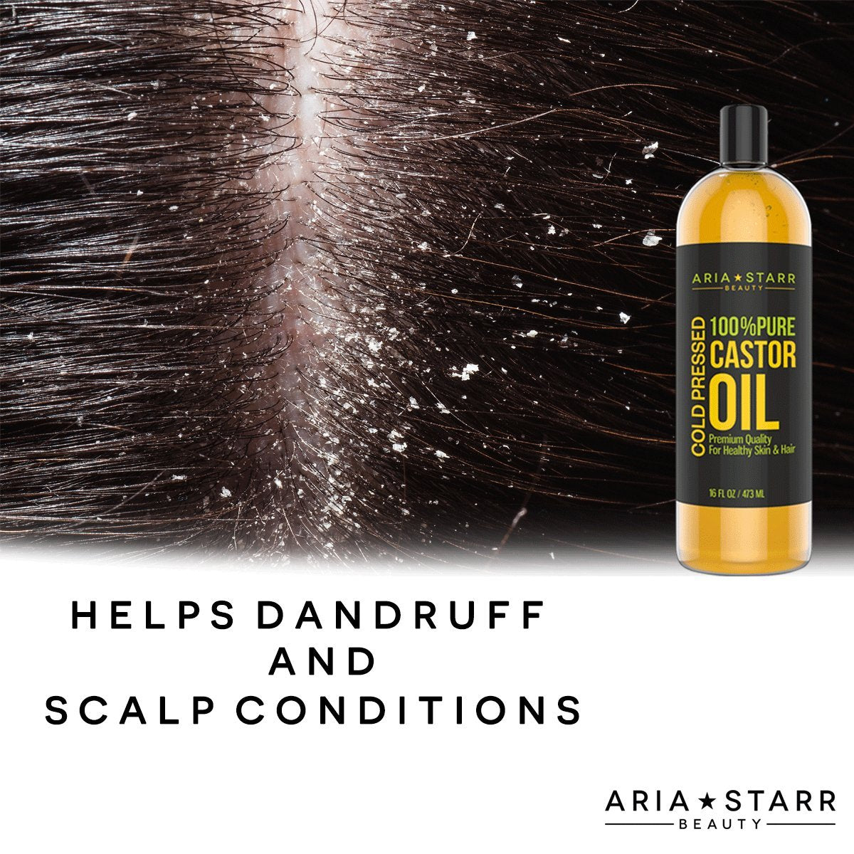 Applying Aria Starr Castor Oil to skin for hydration