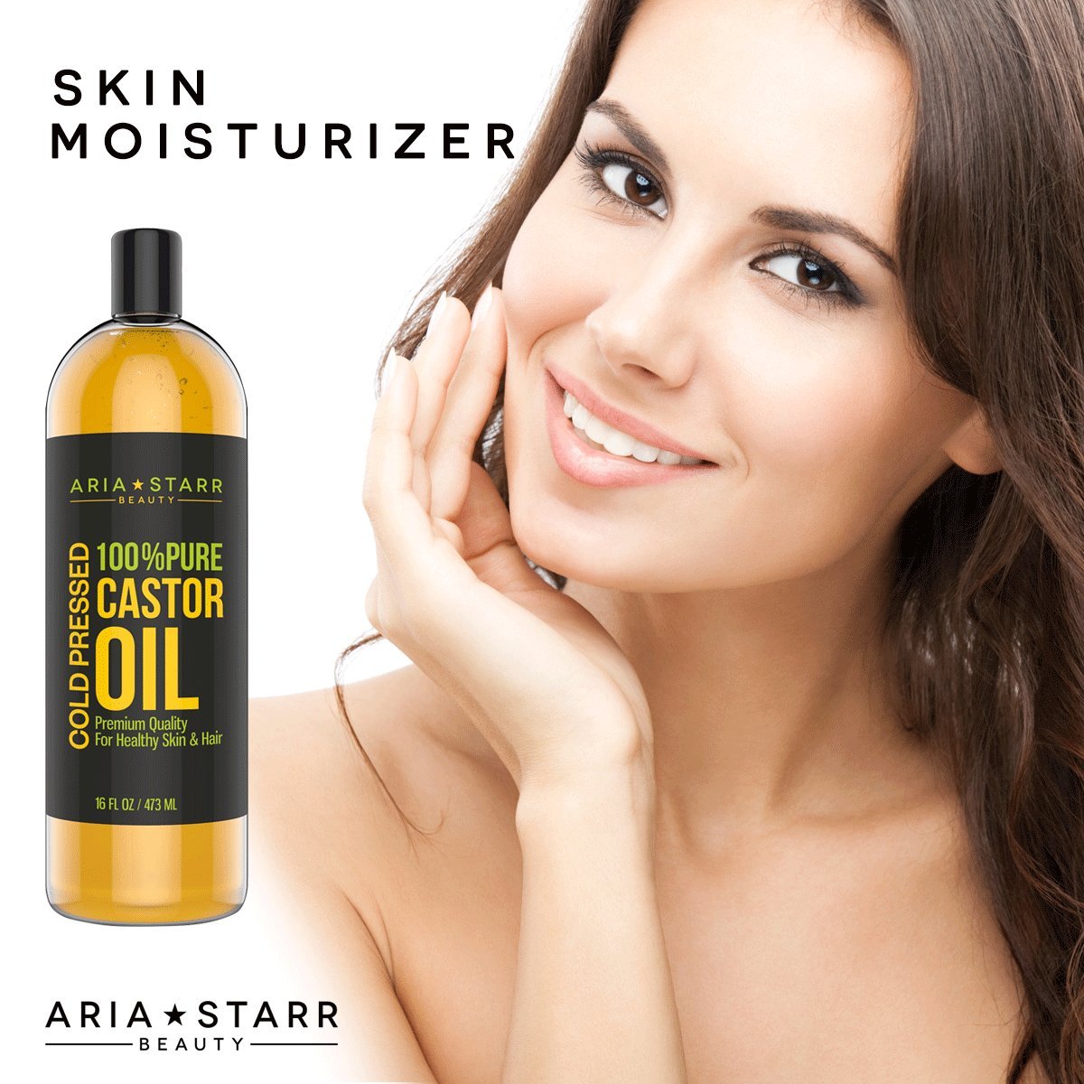 Texture close-up of golden Aria Starr Castor Oil