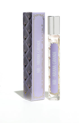 Ariana Grande Ari EDP bottle close-up with sleek design and lasting aura.