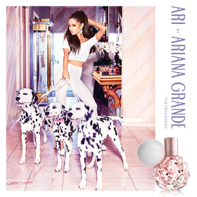 Ariana Grande Ari EDP packaging showing compact travel-friendly size.