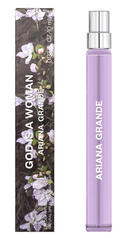 Ariana Grande God Is A Woman travel spray bottle, compact and portable for on-the-go fragrance
