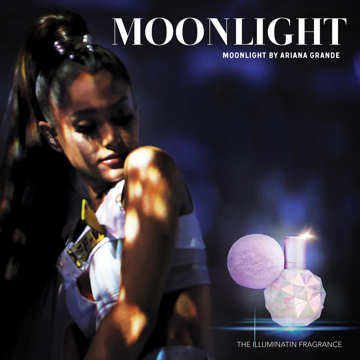 A Ariana Grande Moonlight outer box packaging presents refined, feminine branding.
