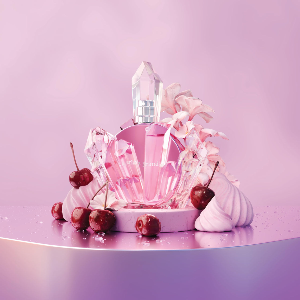Ariana Grande r.e.m. Cherry Eclipse packaging shows a premium scent revelation for gifting.
