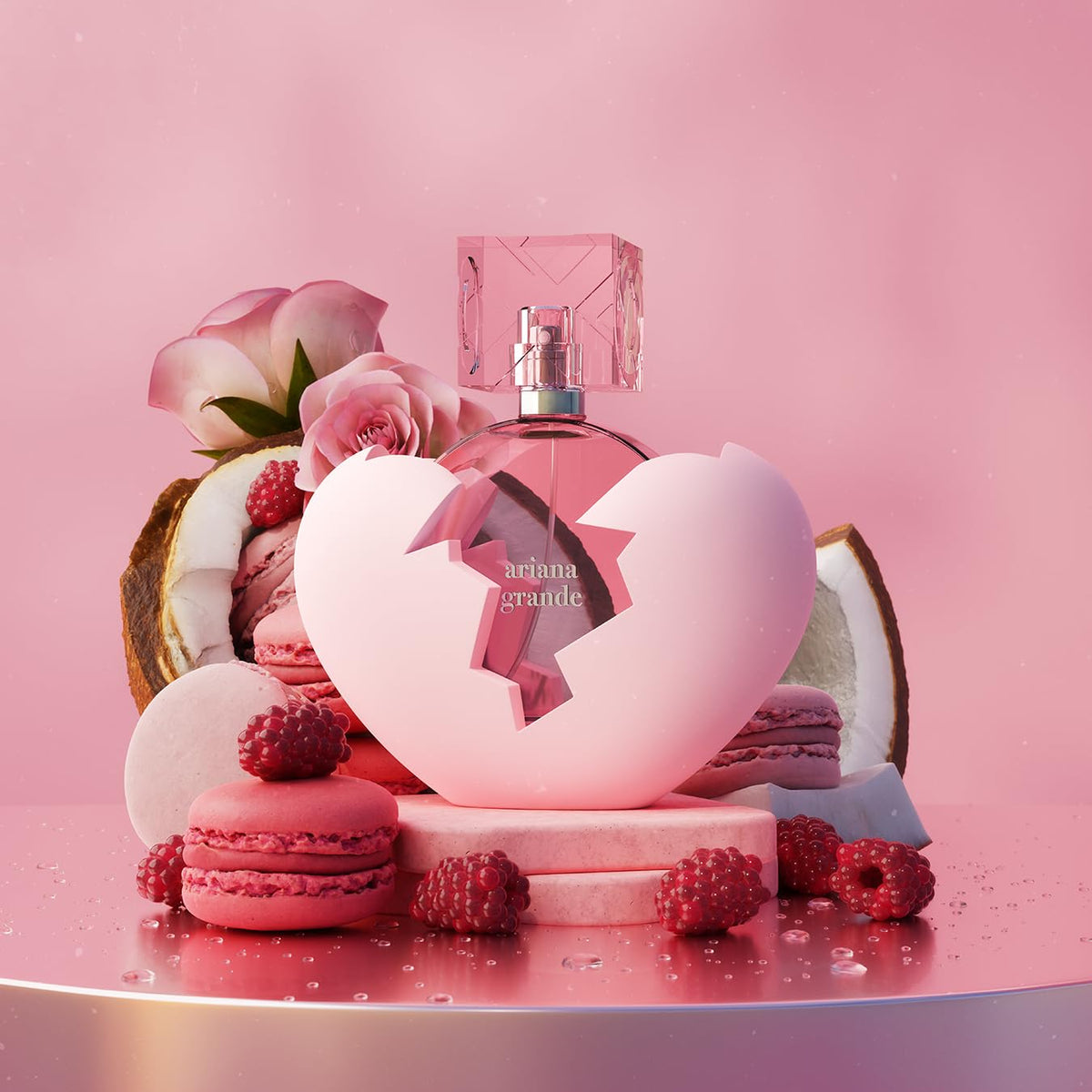 A Ariana Grande Thank U Next packaging box, sleek presentation for premium gifting.