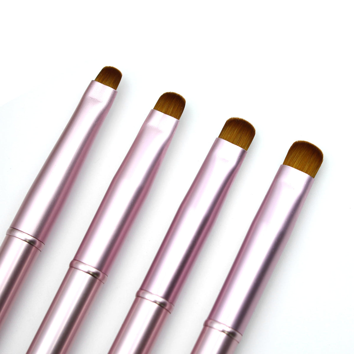 Aridito pink metal French nail brush with ergonomic handle for precise filing and cleanup.