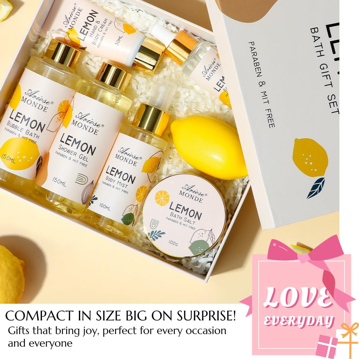 ArioseMonde lemon bath salt soothes and softens skin.