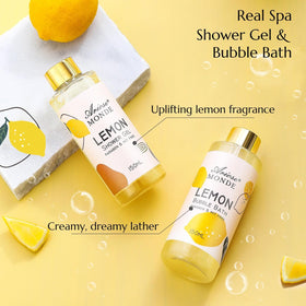 ArioseMonde lemon bubble bath creates gentle, foamy relaxation.