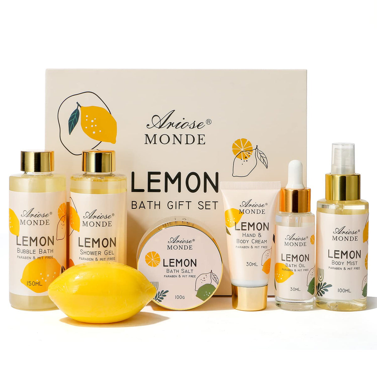 ArioseMonde lemon-scent bath gift box for daily pampering.