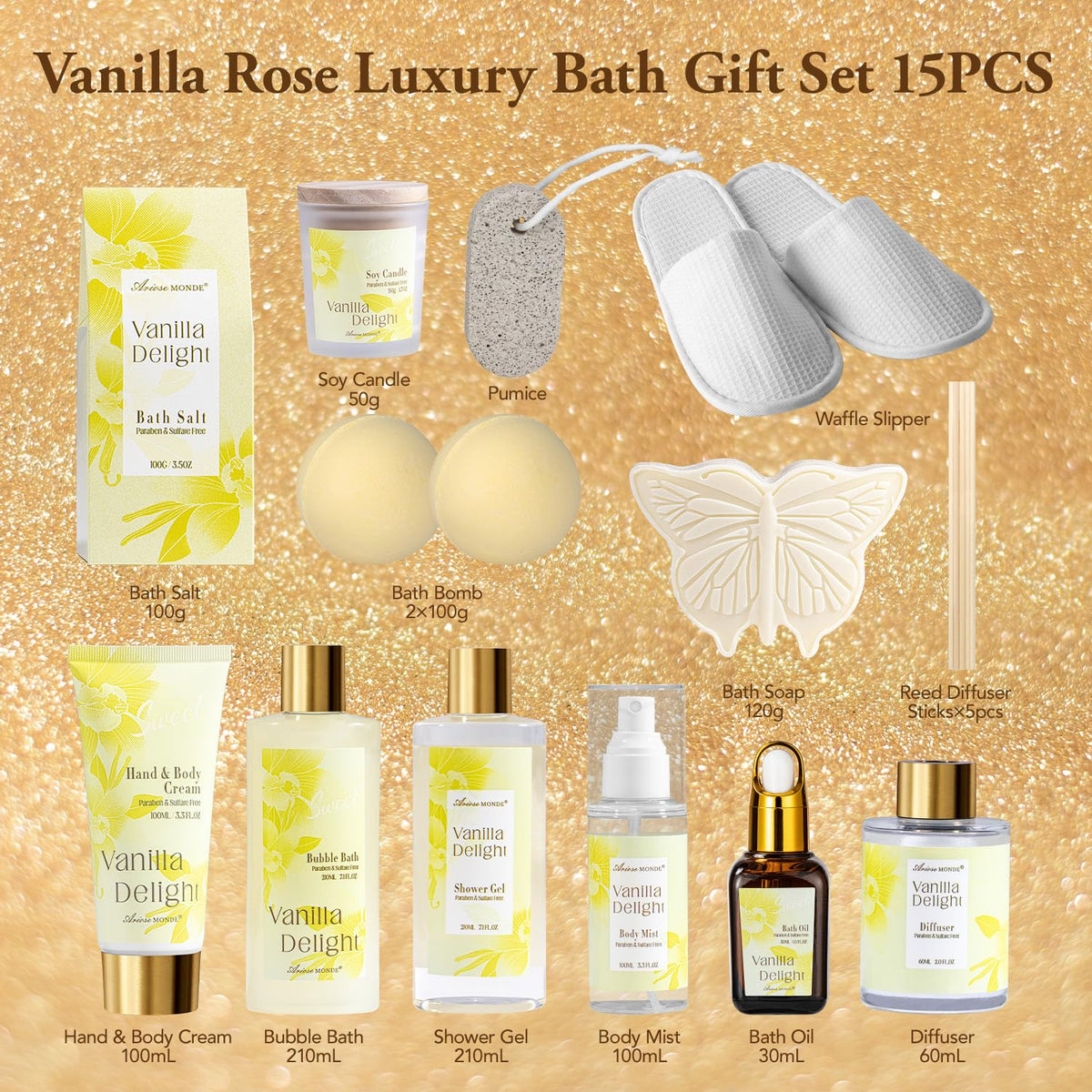 ArioseMonde Vanilla Rose Fragrance, a cozy scent for relaxation and mood uplift.