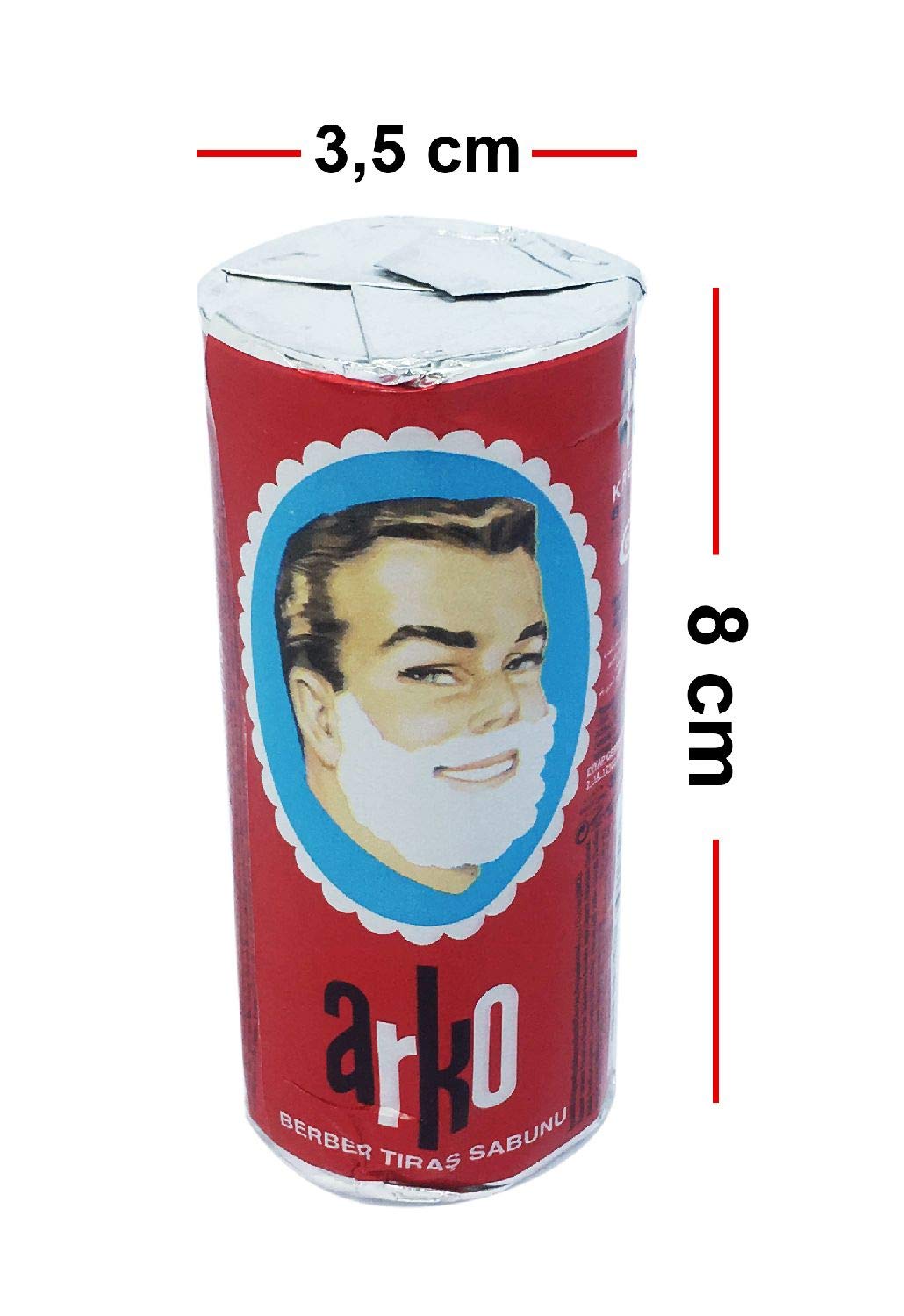 Arko Men method shows face prep, lather, and foam application for protection.