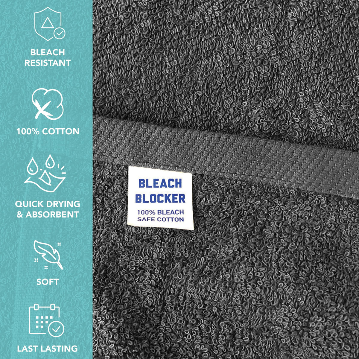 Arkwright 16x27 bleach-proof towel for versatile salon tasks.