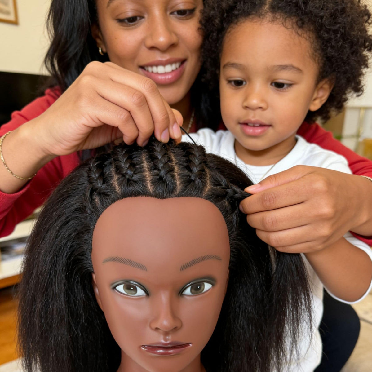 ARLEFENNI hair mannequin head easy care and braiding ready