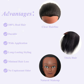 ARLEFENNI mannequin head on stand for multi-scene hair work