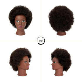 ARLEFENNI virgin hair mannequin head for realistic dyeing practice.