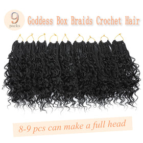 ARLFLF bohemian box braids layout shows easy installation and full appearance.