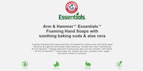 Pouring from refill bottle delivers a gentle foam for clean hands.