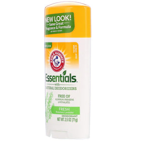 Aluminum-free ARM & HAMMER Essentials Natural Deodorant Fresh for a clean routine.