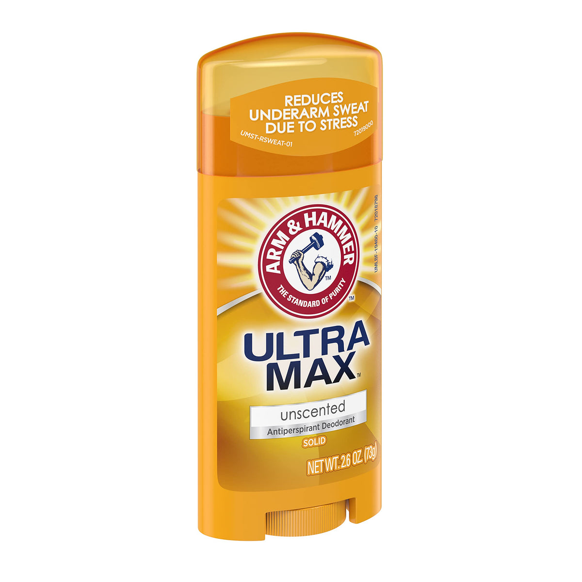 Arm & Hammer Ultra Max six-pack antiperspirant with back-label packaging detail