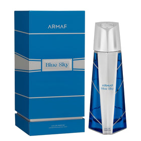 Armaf Blue Sky for Men EDP bottle front view, showcasing the sleek design and fresh vibe.