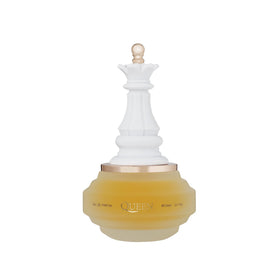 Armaf Checkmate Queen bottle on velvet evokes elegant evening wear.