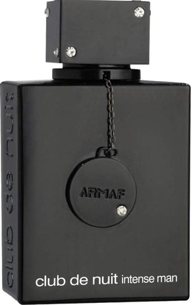 Armaf Club De Nuit Intense Man bottle front view showcasing a bold woody character.