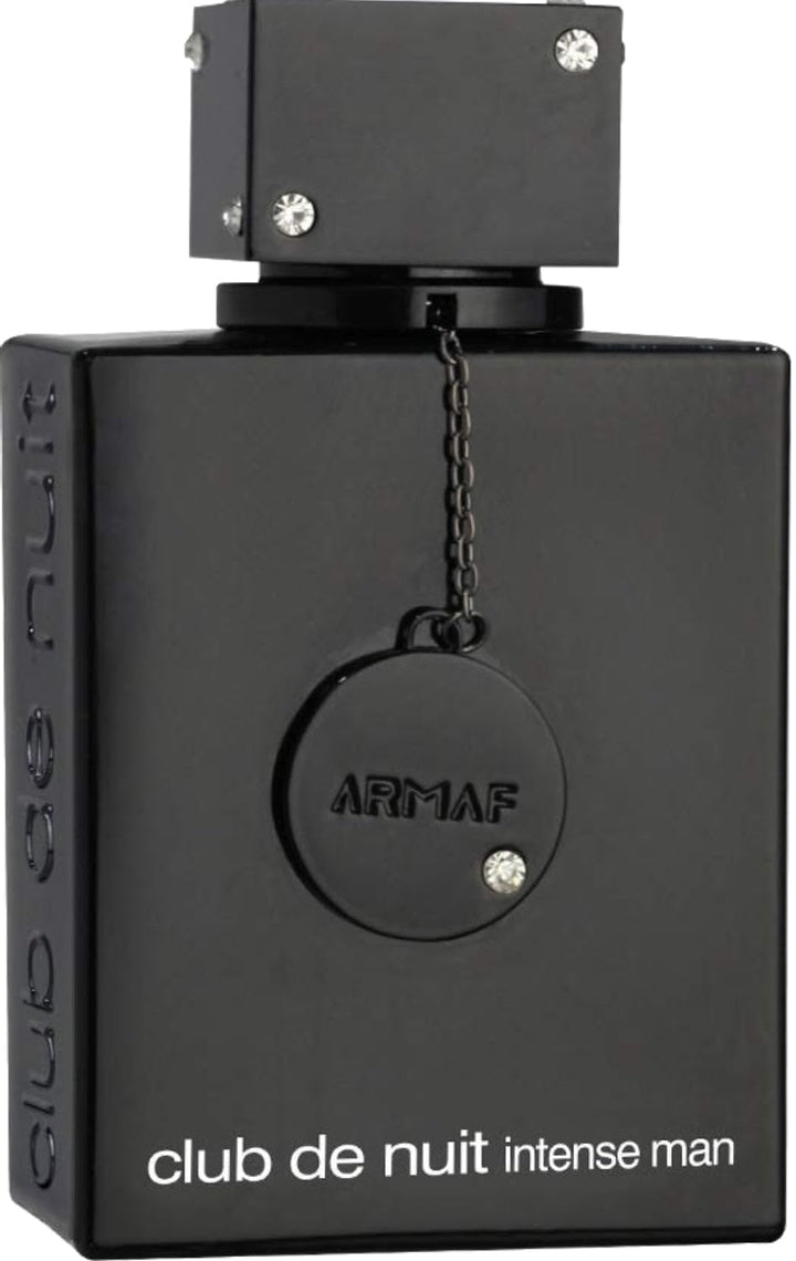 Armaf Club De Nuit Intense Man bottle front view showcasing a bold woody character.
