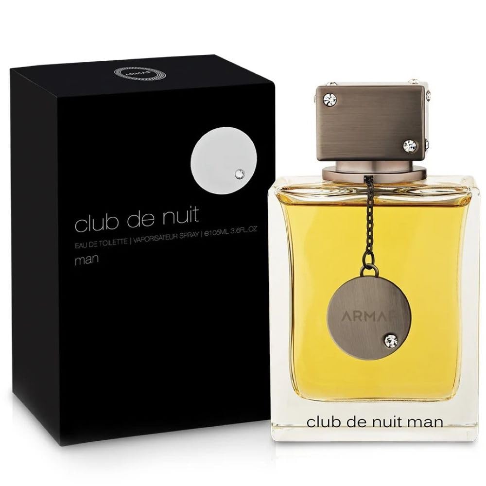 Armaf Club De Nuit Man bottle side view, sleek masculine design for on-the-go.