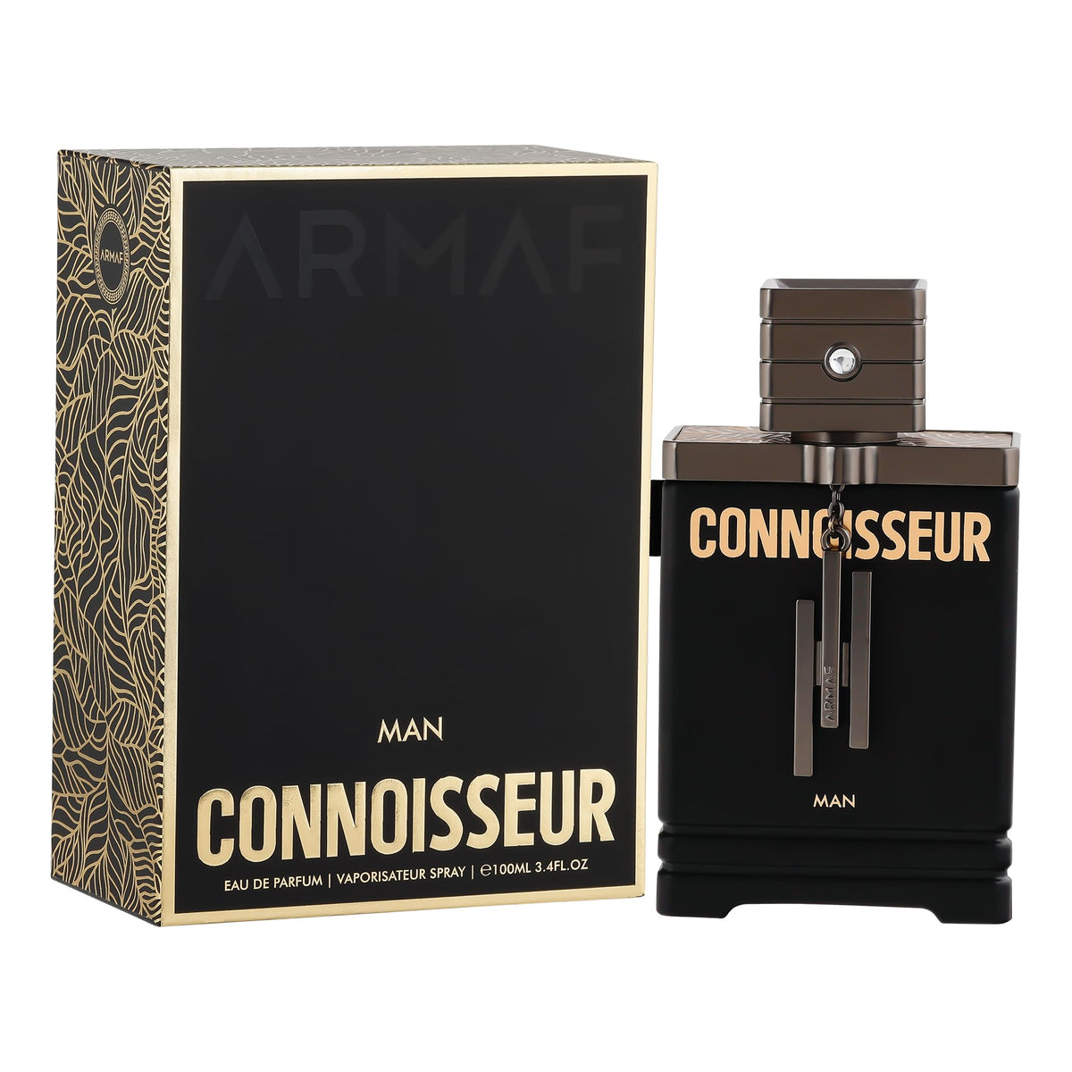 Armaf Connoisseur bottle on display, a distinctive, sophisticated choice for evening wear.
