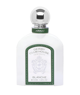 Armaf Derby Club House Blanche bottle on display, ideal for daily wear and fresh confidence.