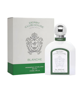 Close-up of the Derby Blanche label, premium aroma for a refined impression.