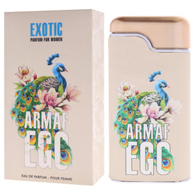Armaf Ego Exotic packaging-box emphasizes feminine elegance and gift-ready presentation.