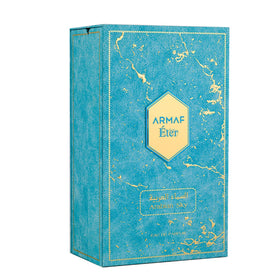 Armaf Eter Arabian Sky bottle side view, bold silhouette for confident style.