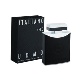 Armaf Italiano Uomo Nero close-up cap shows long-lasting spicy woody notes