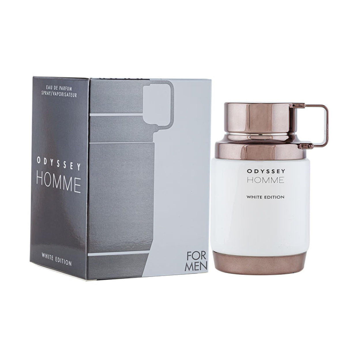 Armaf Odyssey Homme White Edition packaging display highlighting premium presentation for gifting or personal use