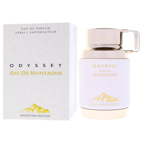 Armaf Odyssey Montagne base notes of vanilla and sandalwood create lasting warmth.