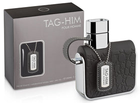 Box and bottle display of Armaf Tag Him Pour Homme for daily office wear