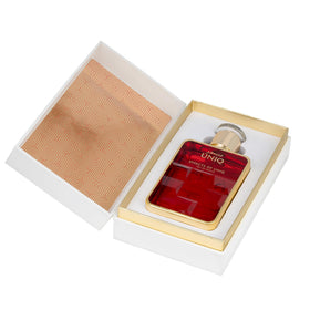 Armaf Uniq on a vanity with coffee and white musk hints for evening allure.