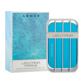 Armaf Ventana Marine cap detail highlights premium craftsmanship and long-lasting presence.