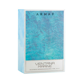 Armaf Ventana Marine outer box packaging communicates luxury gifting appeal.