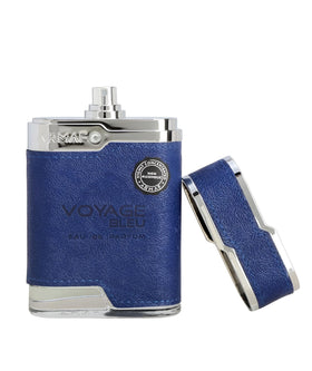 Armaf Voyage Bleu packaging design detail showcases refined styling.