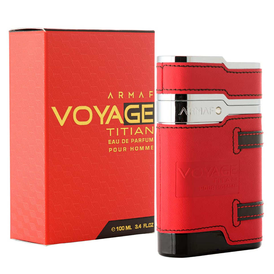 Armaf Voyage Titan bottle front view for daily confidence