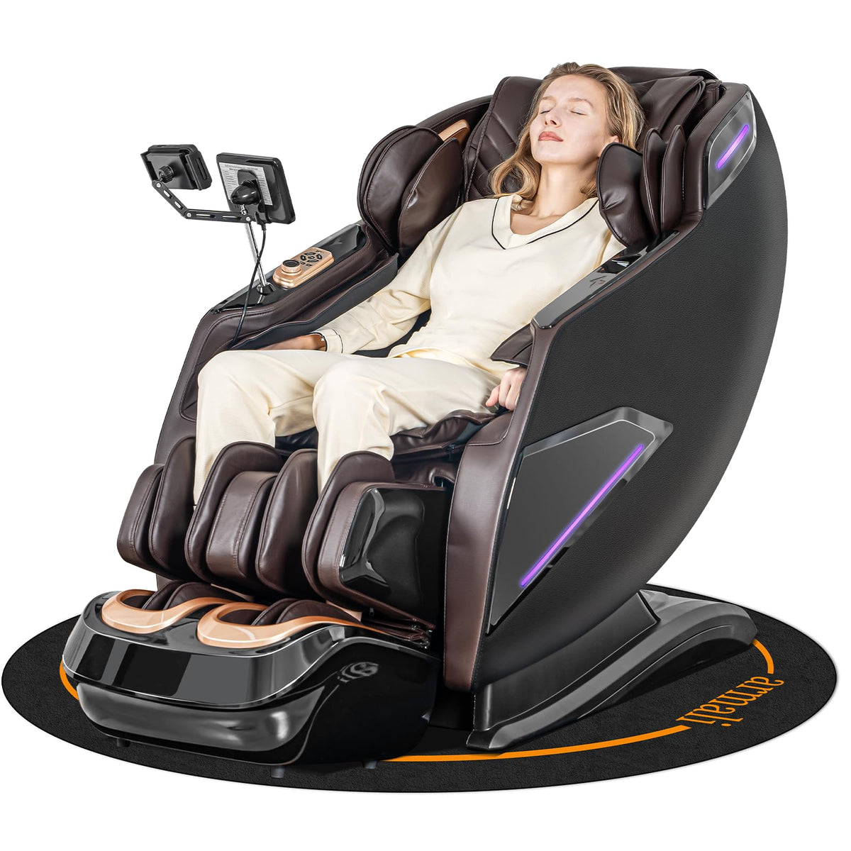 Armali 4D massage chair full-body view showcases sleek design for ultimate relaxation