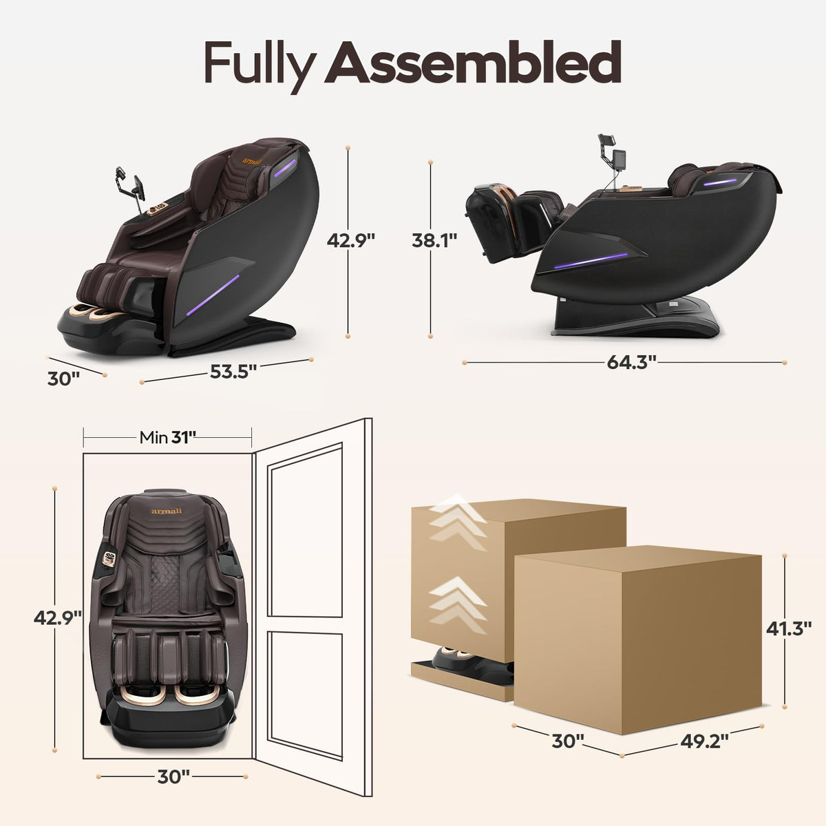 Armali massage chair in living room, ideal as a thoughtful wellness gift