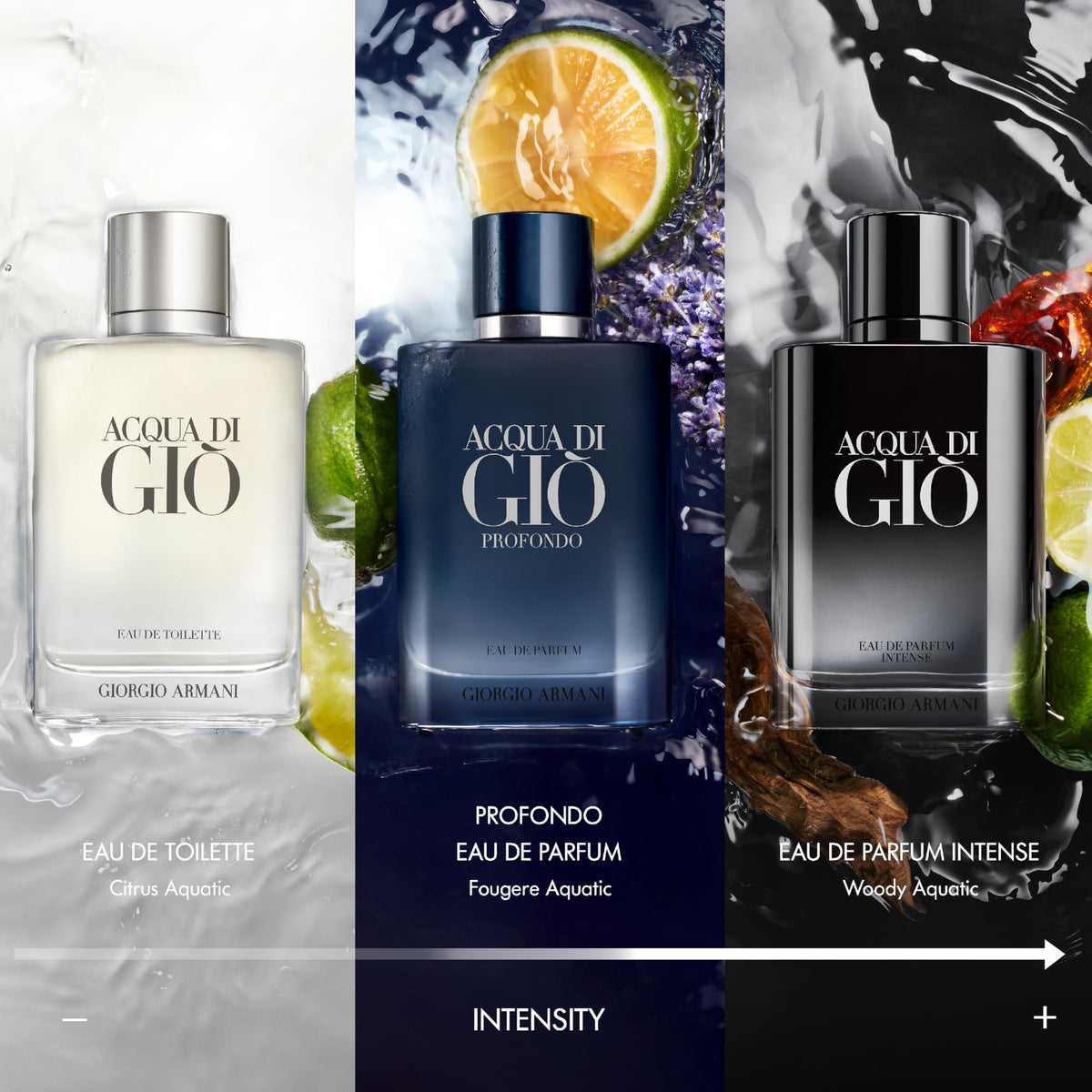 Aquatic accord in Armani Beauty Acqua di Gio Intense