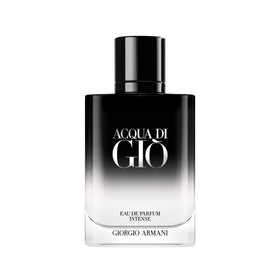 Armani Beauty Acqua di Giò Intense bottle front view highlights premium masculine design.