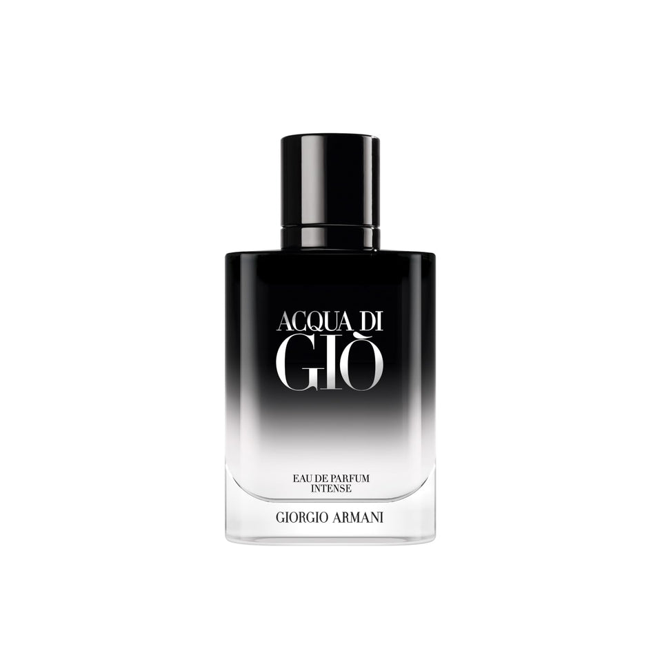 Armani Beauty Acqua di Gio Intense bottle with black lacquer for premium look