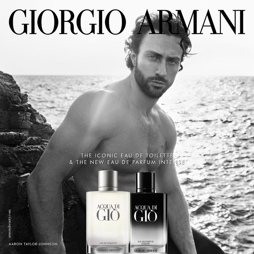 Armani Beauty Acqua di Giò Intense pulse points image shows diffusion on wrists.