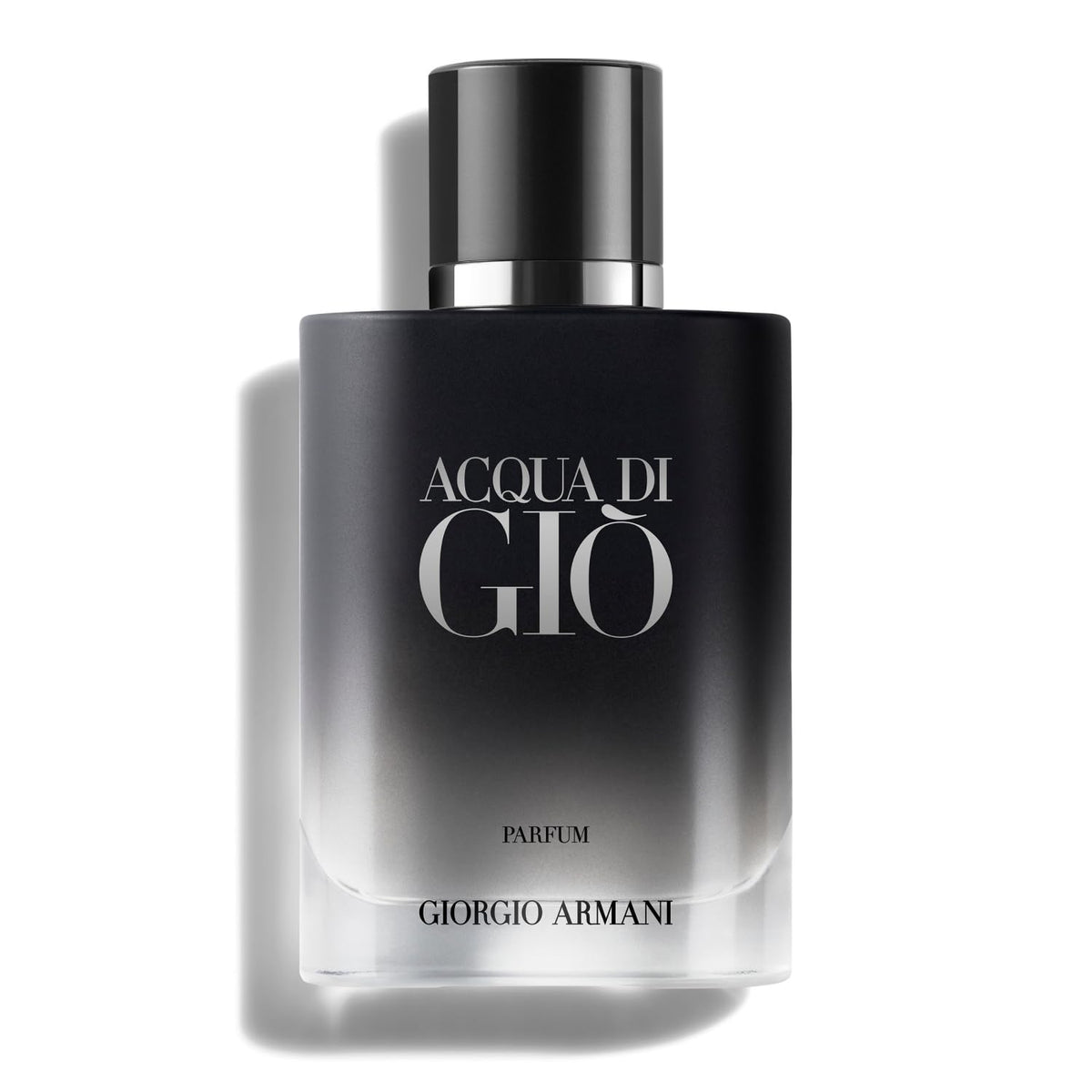 Armani Beauty Acqua di Giò Parfum bottle closeup highlights luminous marine freshness for everyday confidence.